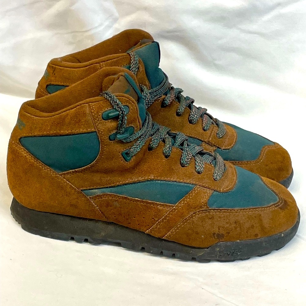 Vintage hi-tech leather men hiking boots sz 10